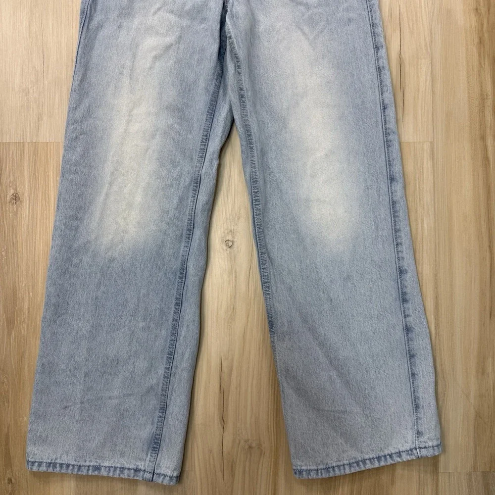 Hollister Low Rise Baggy Jeans Women's Size 23 Short Faded Blue Wide Leg Pants